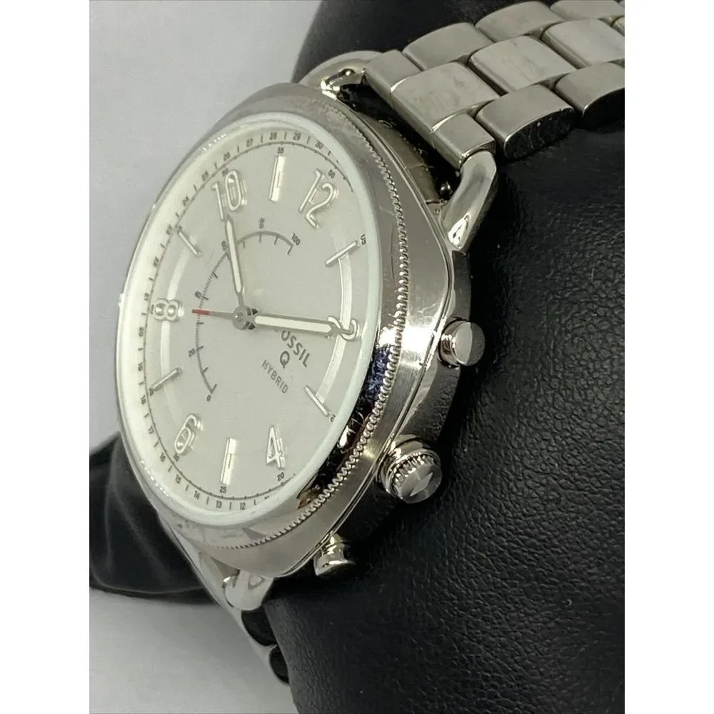Fossil FTW1202 Women Stainless Steel Analog Silver Dial Hybrid Smartwatch JK26